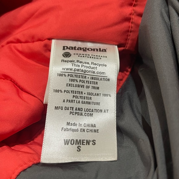 Patagonia RUBICON RED BURGUNDY RECCO H2NO Women's Crimson Ski Jacket sizeS - Picture 15 of 16